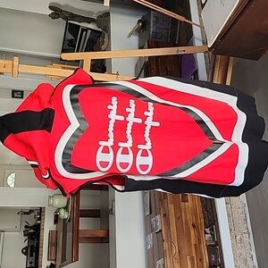 Champion Women Men's Red and Black Hooded Vest Size Small Med 82% Cotton Dress